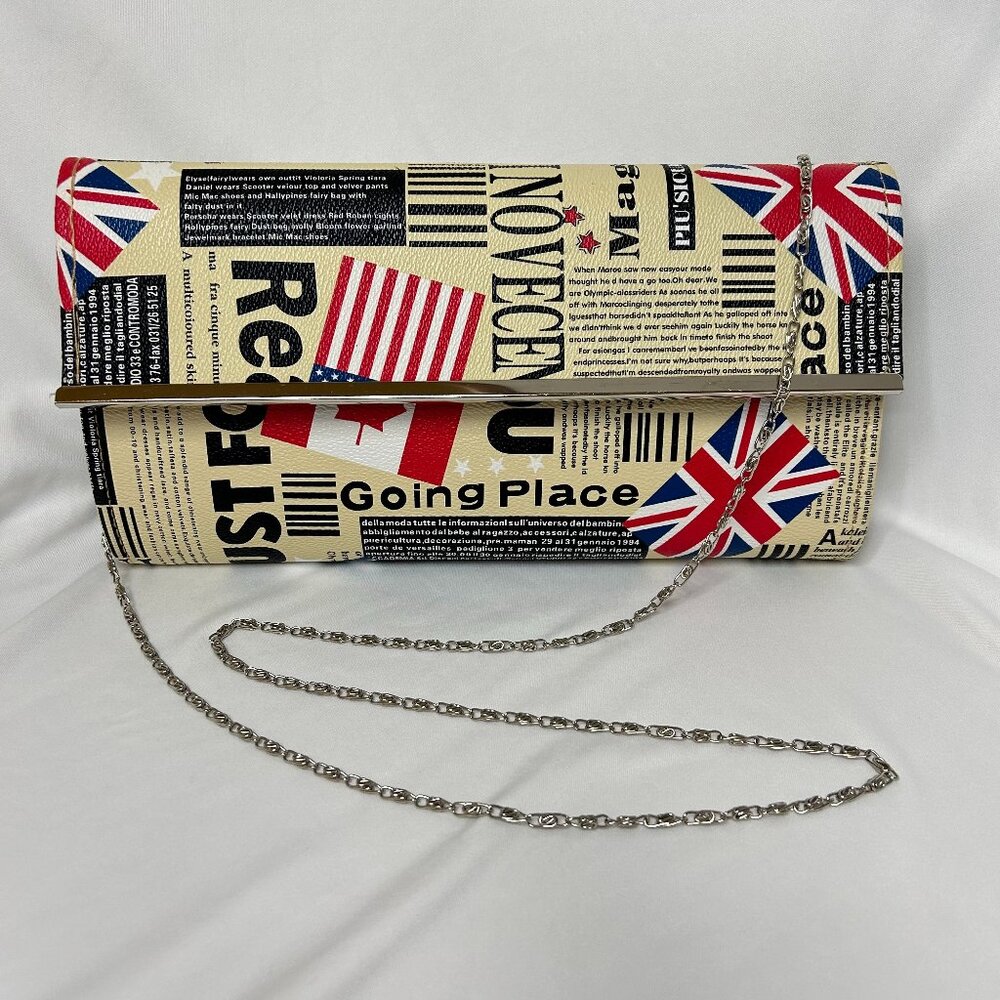 Depeche Mode New York Newsprint Traveler Clutch Shoulder Bag Purse New With Tag - Picture 1 of 16